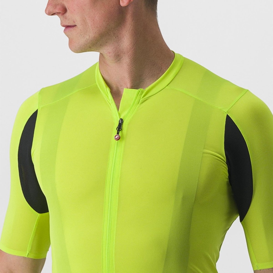 Castelli SUPERLEGGERA 3 Men Jersey Light Green | 19DYOUKZT