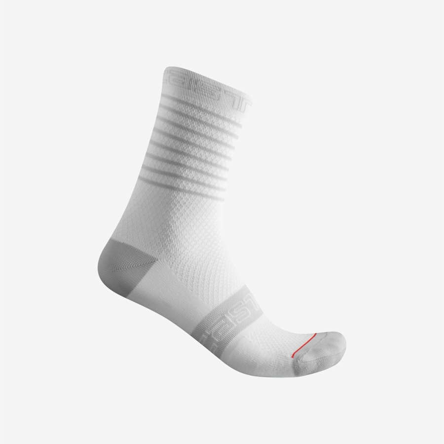 Castelli SUPERLEGGERA W 12 Women Socks White | 65XENMQIU