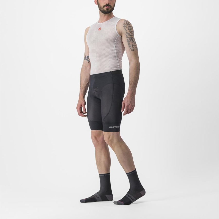 Castelli TRAIL LINER Men Shorts Black | 48BWICHMX