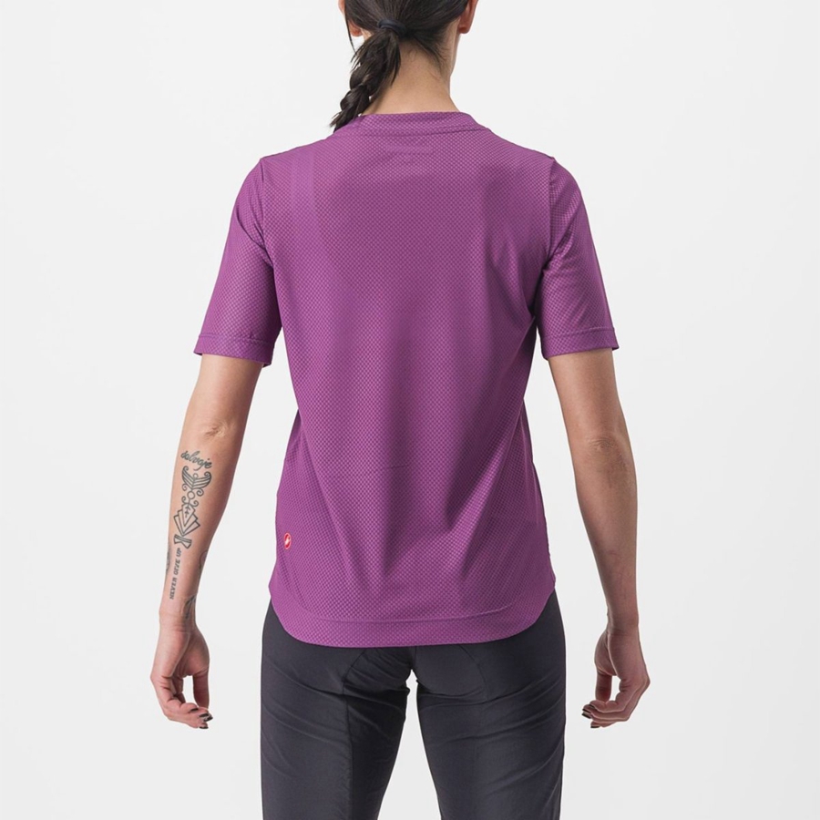 Castelli TRAIL TECH 2 W TEE Women Jersey Purple | 13JSPWUOQ