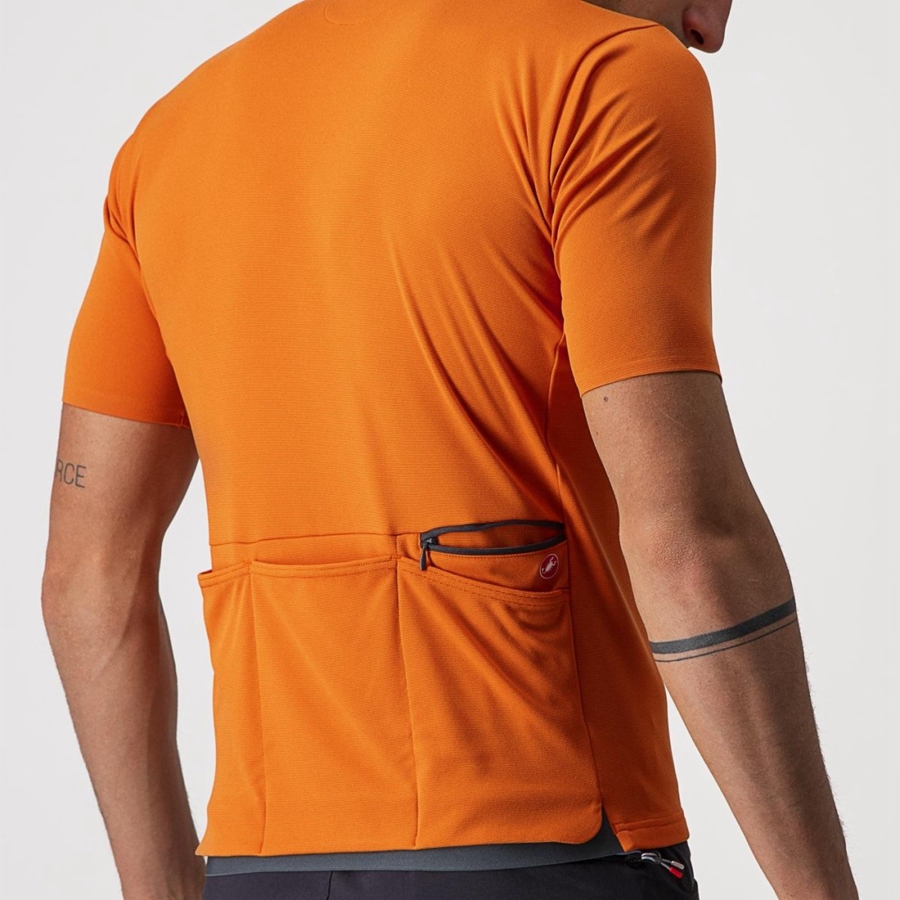 Castelli UNLIMITED ALLROAD Men Jersey Orange Red | 30MLVWCZU