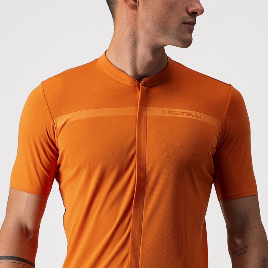 Castelli UNLIMITED ALLROAD Men Jersey Orange Red | 30MLVWCZU