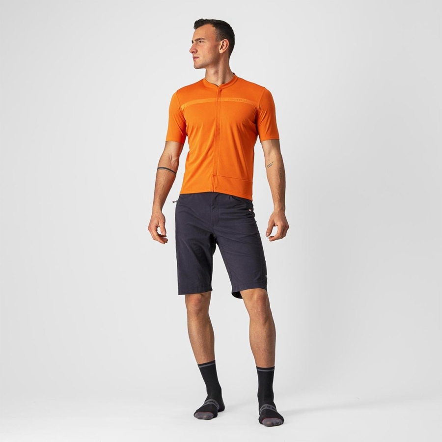 Castelli UNLIMITED ALLROAD Men Jersey Orange Red | 30MLVWCZU