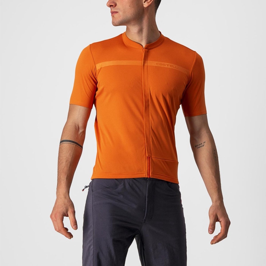 Castelli UNLIMITED ALLROAD Men Jersey Orange Red | 30MLVWCZU