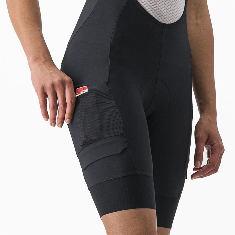 Castelli UNLIMITED CARGO W Women Bib Shorts Black | 91KJARGOH