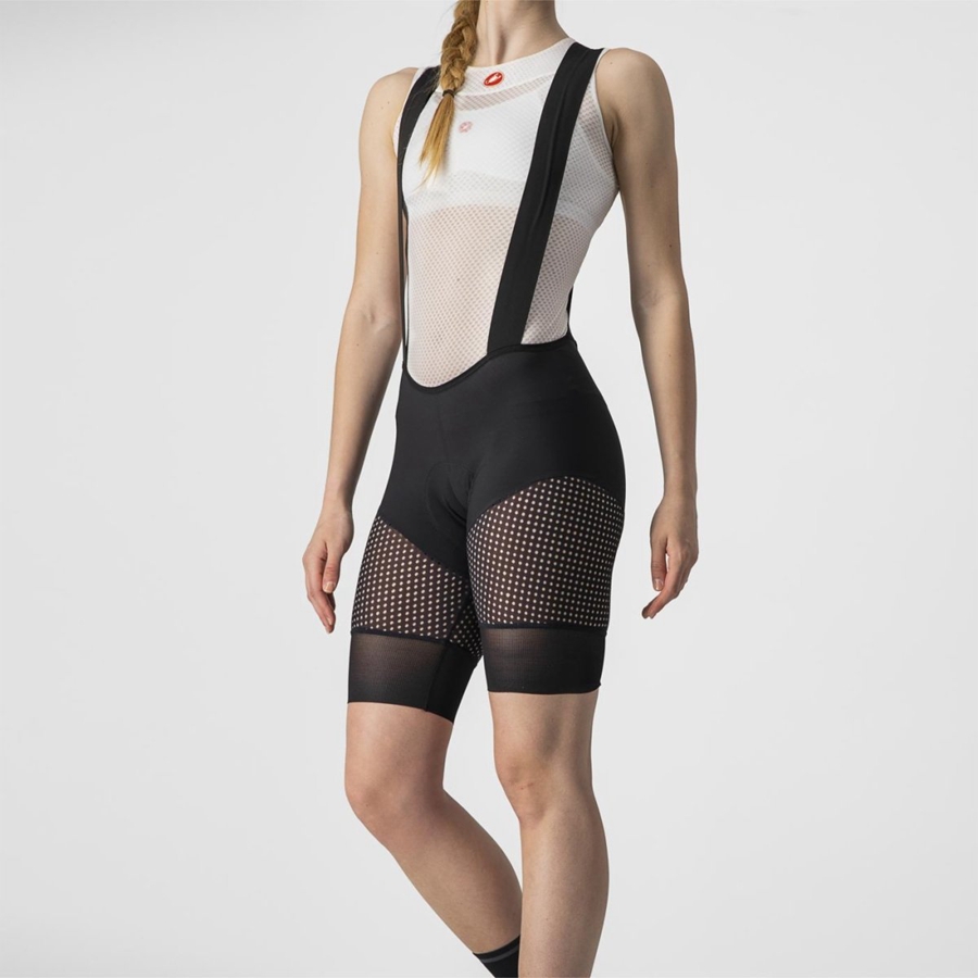 Castelli UNLIMITED DT W LINER Women Bib Shorts Black | 90IJCLHPQ