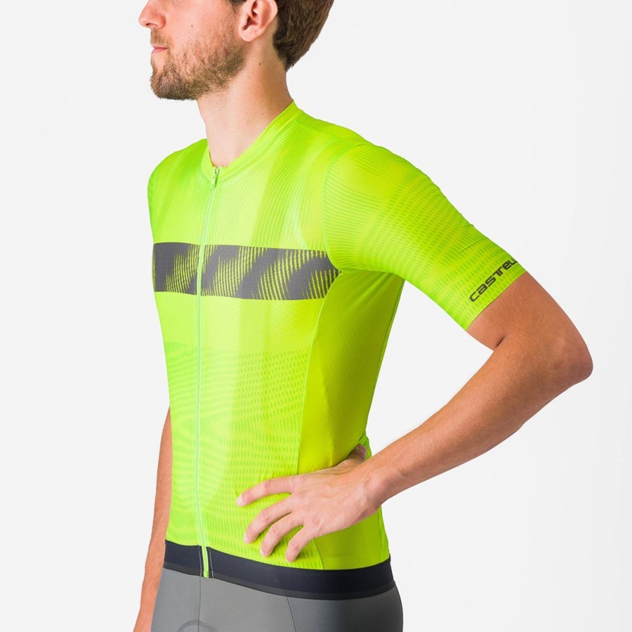 Castelli UNLIMITED ENDURANCE Men Jersey Light Green / Dark Grey | 38RPWXTYL