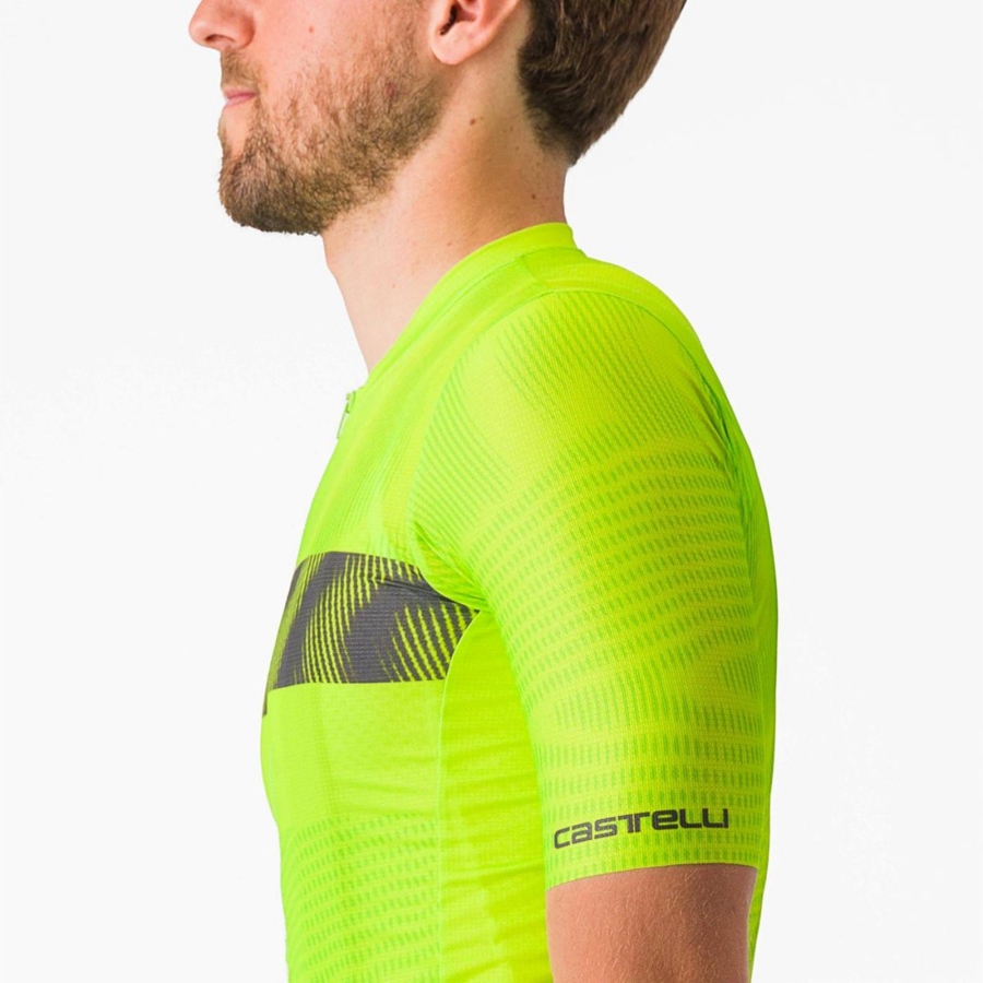 Castelli UNLIMITED ENDURANCE Men Jersey Light Green / Dark Grey | 38RPWXTYL