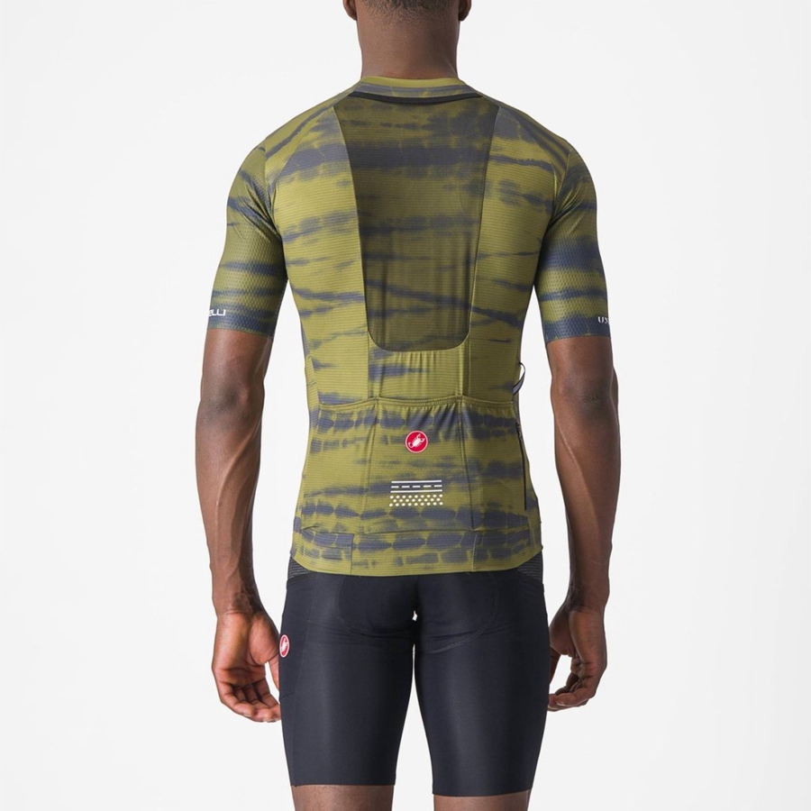 Castelli UNLIMITED PRO Men Jersey Olive | 75OAKFMVD