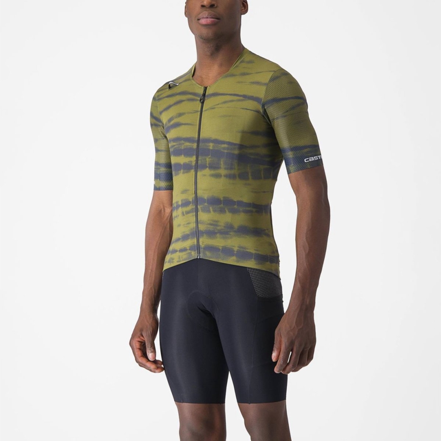 Castelli UNLIMITED PRO Men Jersey Olive | 75OAKFMVD