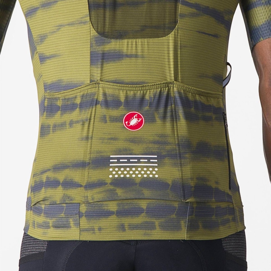 Castelli UNLIMITED PRO Men Jersey Olive | 75OAKFMVD