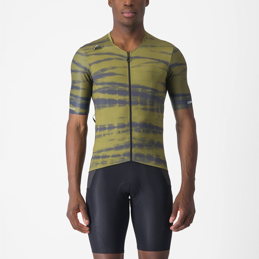 Castelli UNLIMITED PRO Men Jersey Olive | 75OAKFMVD