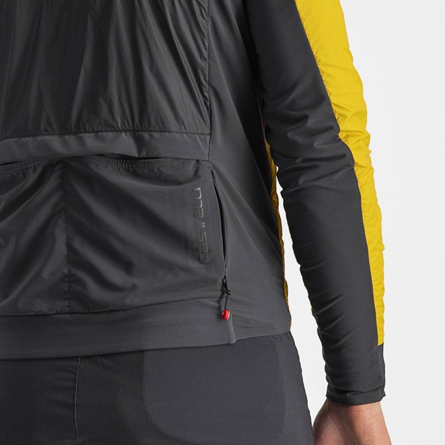 Castelli UNLIMITED PUFFY Men Jackets Dark Grey | 35OSNLGKB