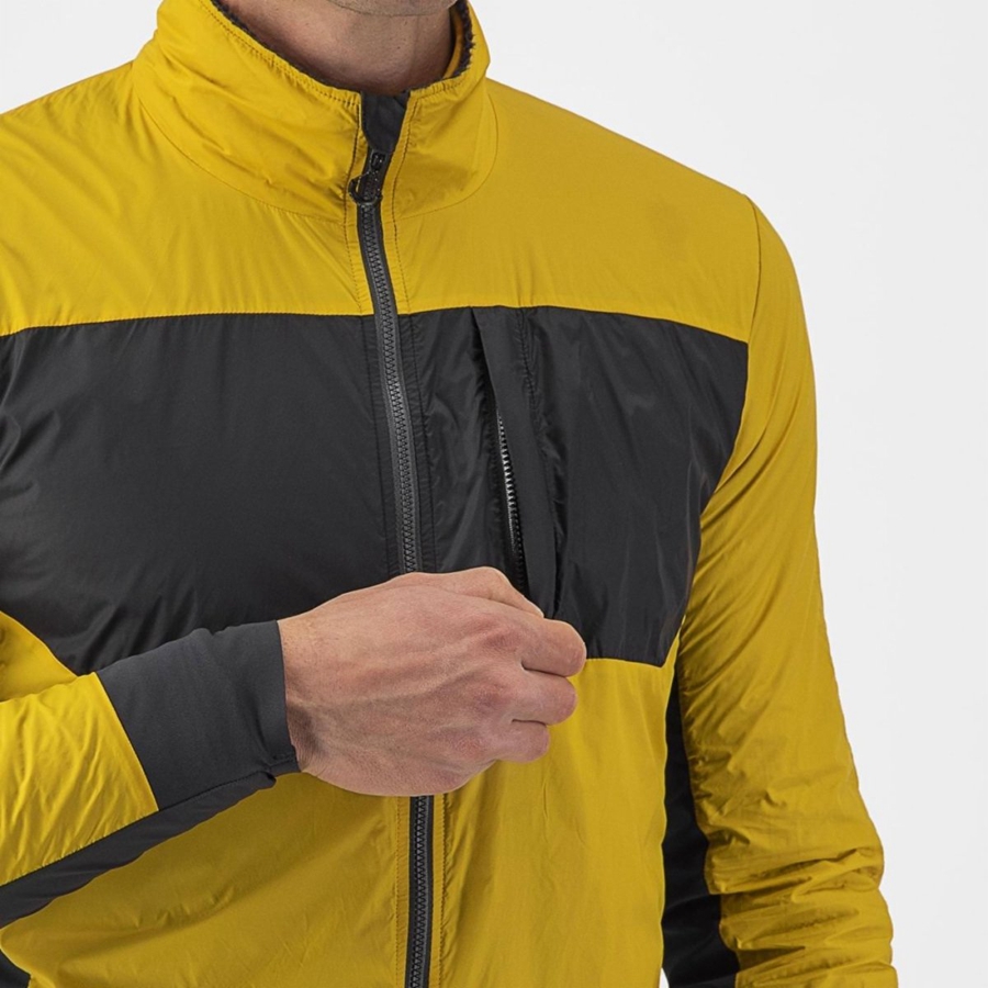 Castelli UNLIMITED PUFFY Men Jackets Dark Grey | 35OSNLGKB