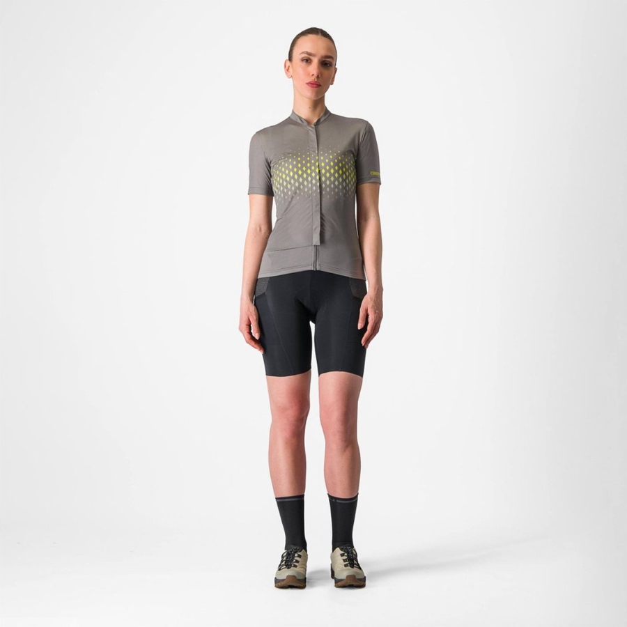 Castelli UNLIMITED SENTIERO 3 Women Jersey Grey | 89ZPEOYBM