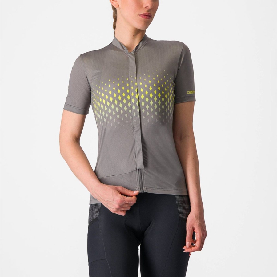 Castelli UNLIMITED SENTIERO 3 Women Jersey Grey | 89ZPEOYBM