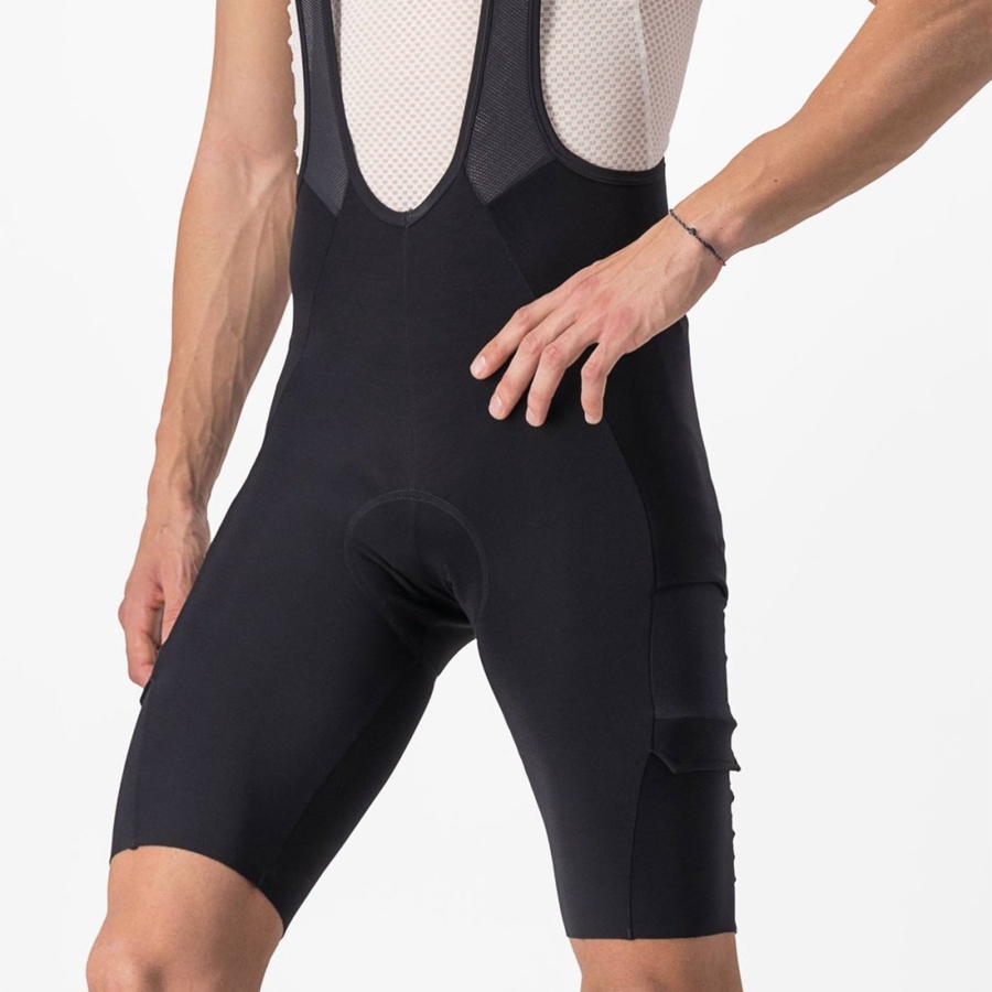 Castelli UNLIMITED THERMAL Men Bib Shorts Black | 41ZVGNPFJ