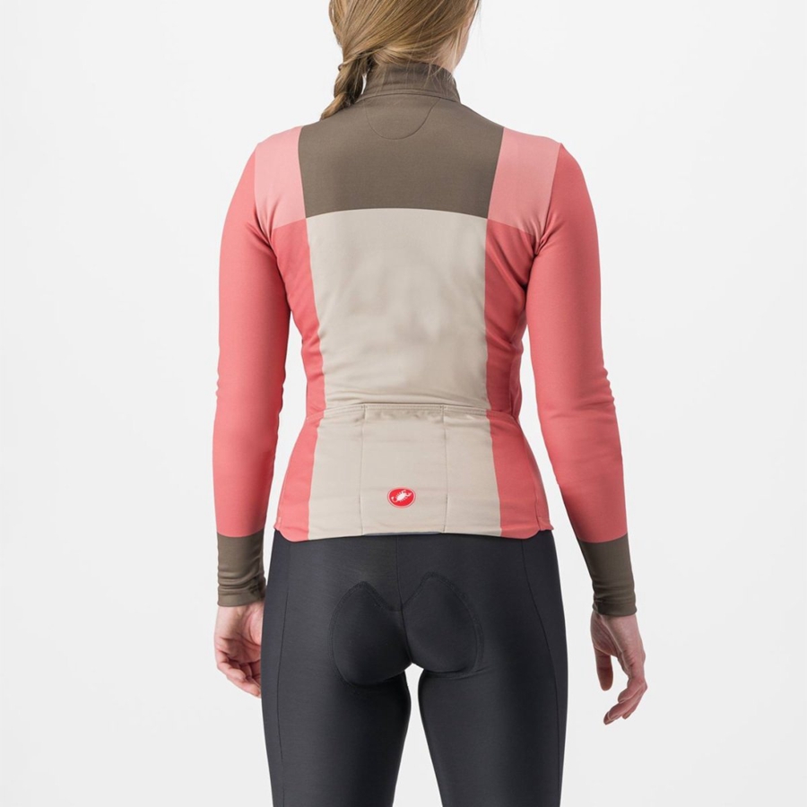 Castelli UNLIMITED W THERMAL Women Jersey Red | 74KQGJIFV