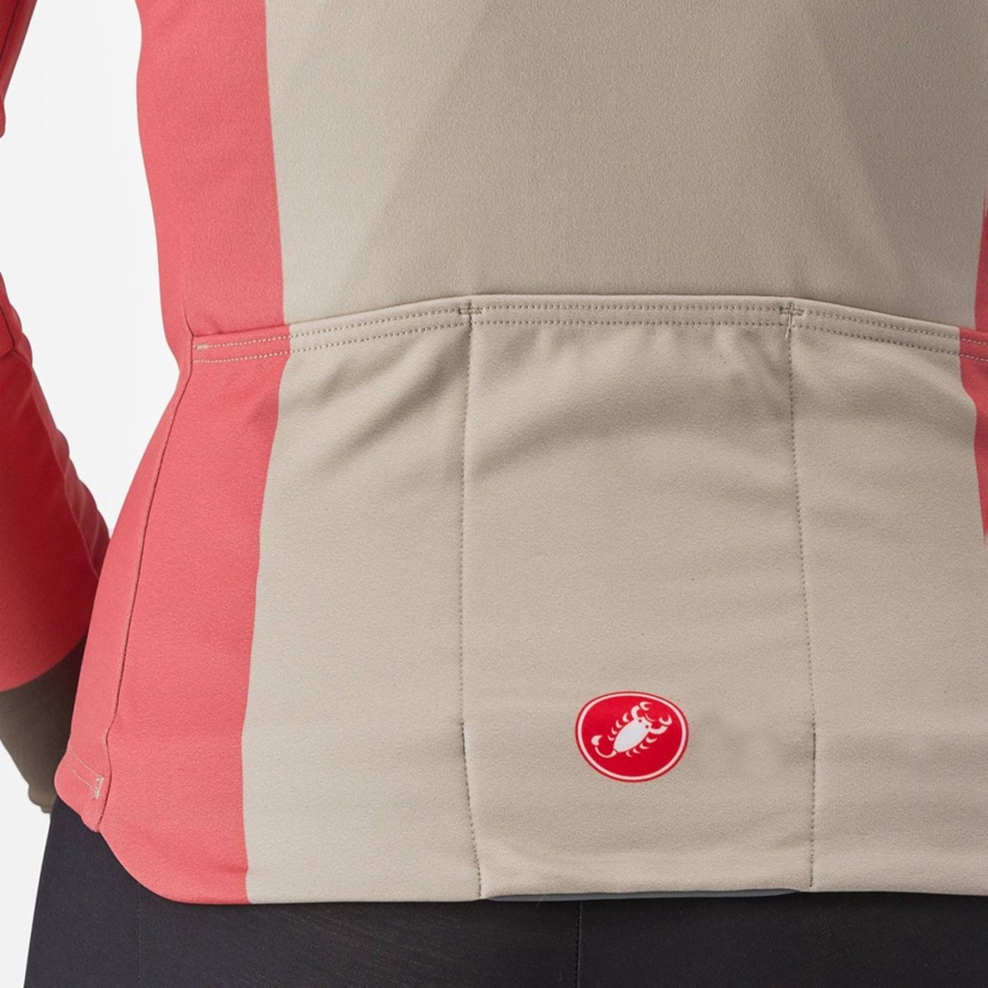 Castelli UNLIMITED W THERMAL Women Jersey Red | 74KQGJIFV