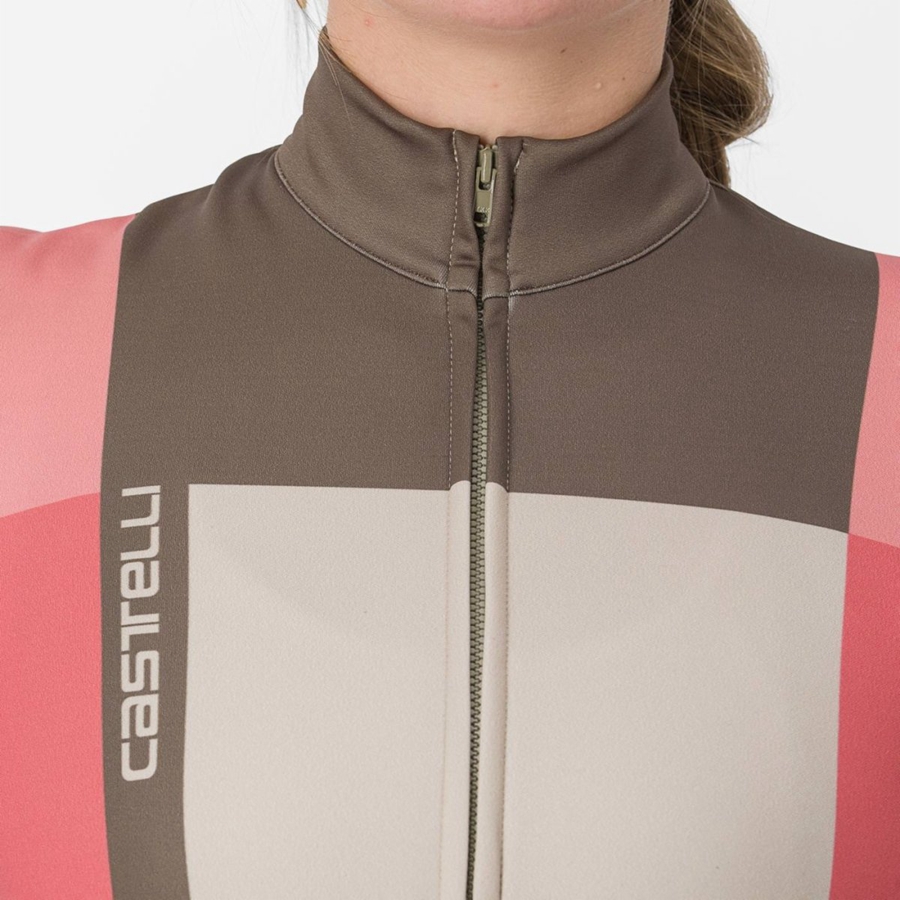 Castelli UNLIMITED W THERMAL Women Jersey Red | 74KQGJIFV