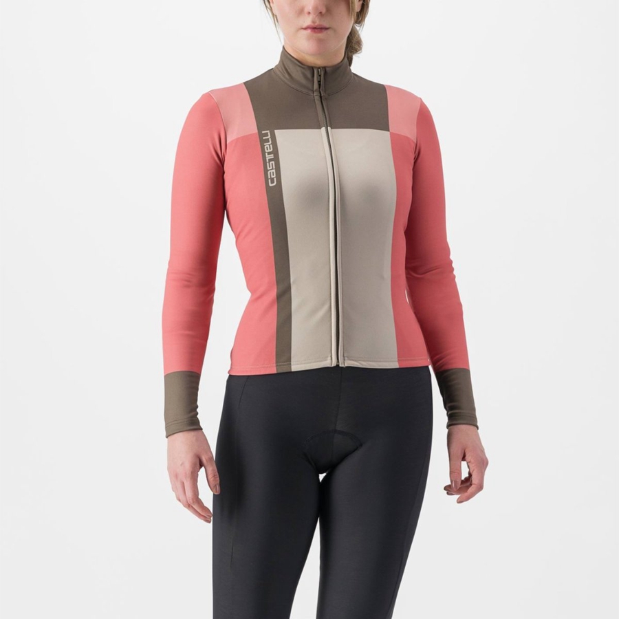 Castelli UNLIMITED W THERMAL Women Jersey Red | 74KQGJIFV