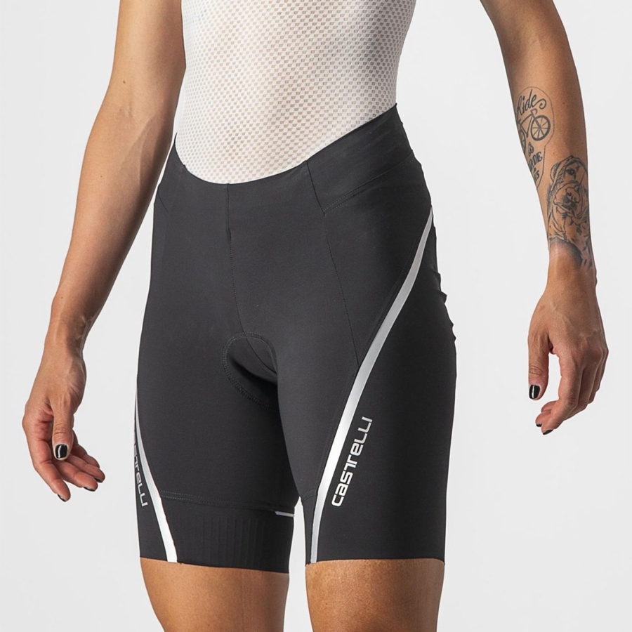 Castelli VELOCISSIMA 3 Women Shorts Black / Silver | 01GKRMJEQ