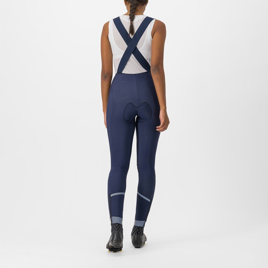 Castelli VELOCISSIMA DT Women Bib Tights Blue / Silver | 30EBAMISZ