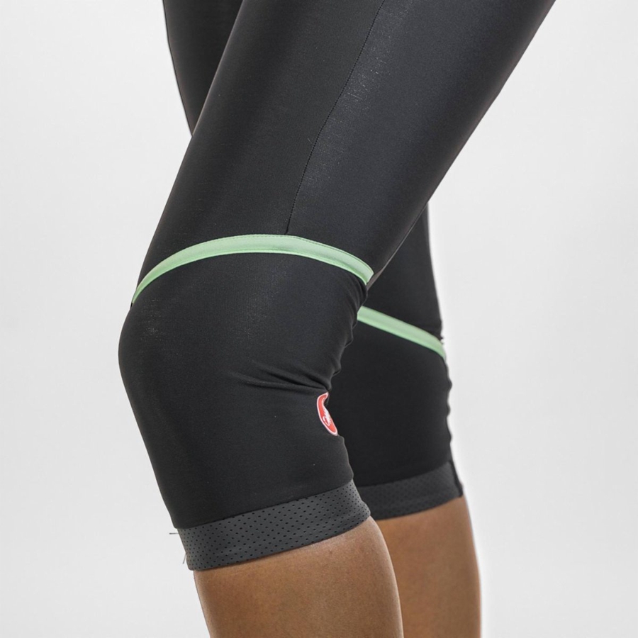 Castelli VELOCISSIMA THERMAL KNICKER Women Leggings Black / Mint / Black | 10LGYOCIW