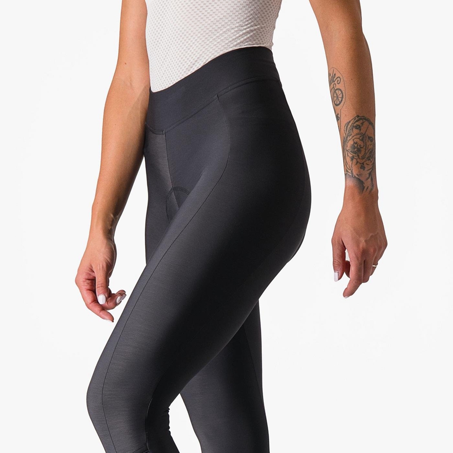 Castelli VELOCISSIMA THERMAL Women Leggings Black / Black | 86OZBTSAG