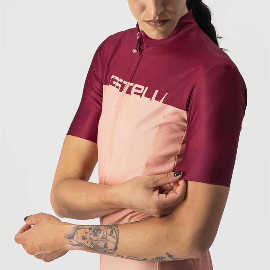 Castelli VELOCISSIMA Women Jersey Pink / Burgundy | 28IRNDKOC