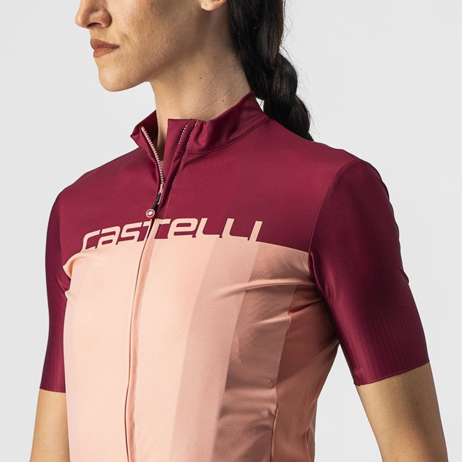 Castelli VELOCISSIMA Women Jersey Pink / Burgundy | 28IRNDKOC