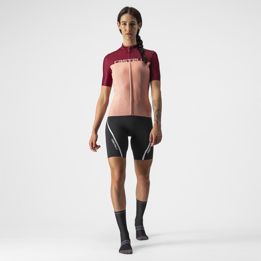 Castelli VELOCISSIMA Women Jersey Pink / Burgundy | 28IRNDKOC