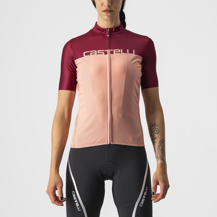 Castelli VELOCISSIMA Women Jersey Pink / Burgundy | 28IRNDKOC