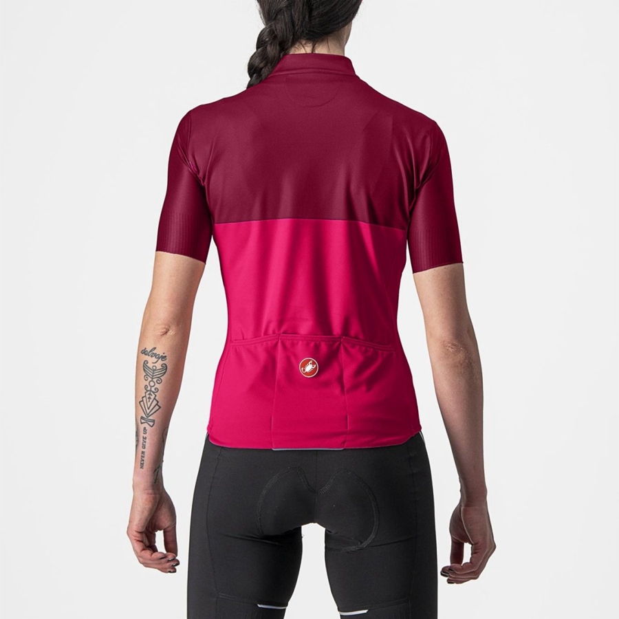 Castelli VELOCISSIMA Women Jersey Red / Burgundy | 52ZTKCXME