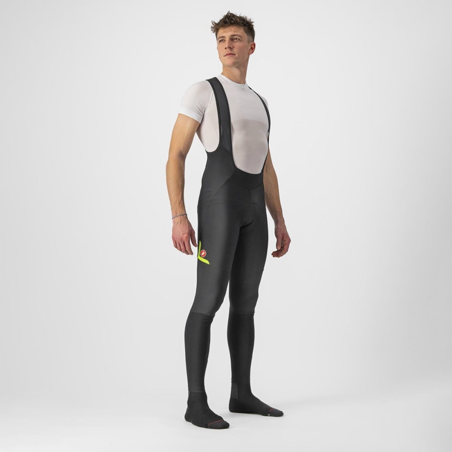 Castelli VELOCISSIMO 5 Men Bib Tights Black / Light Green | 56LGEROPF